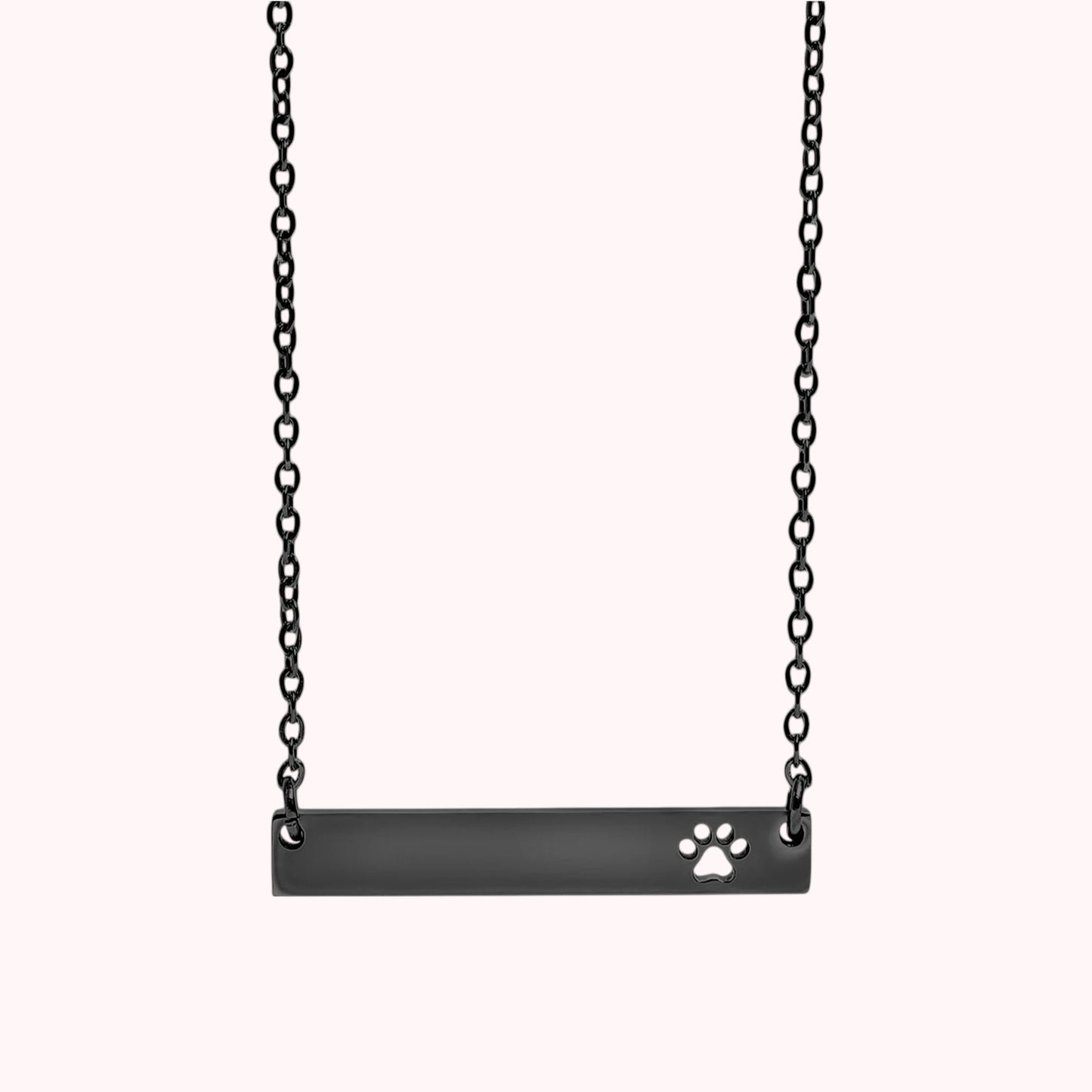 Paw Print Bar Necklace