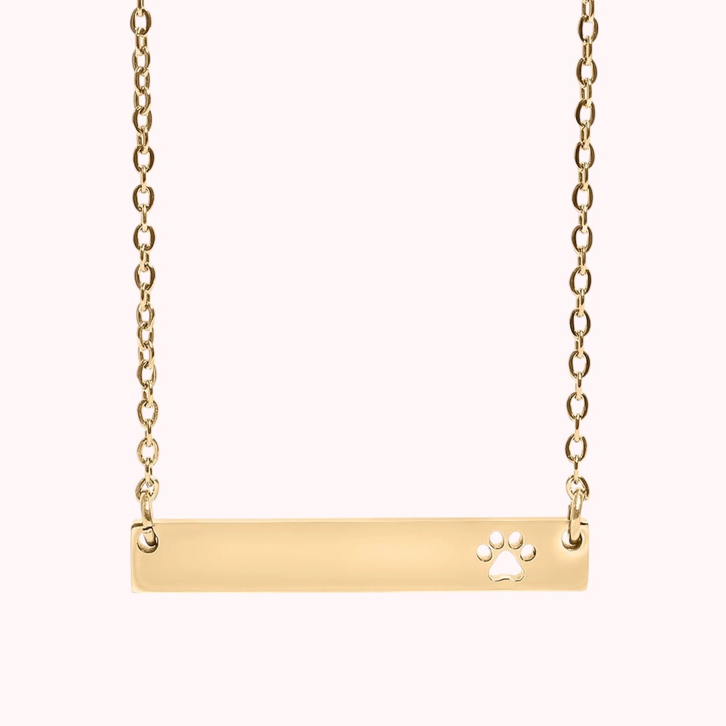Paw Print Bar Necklace