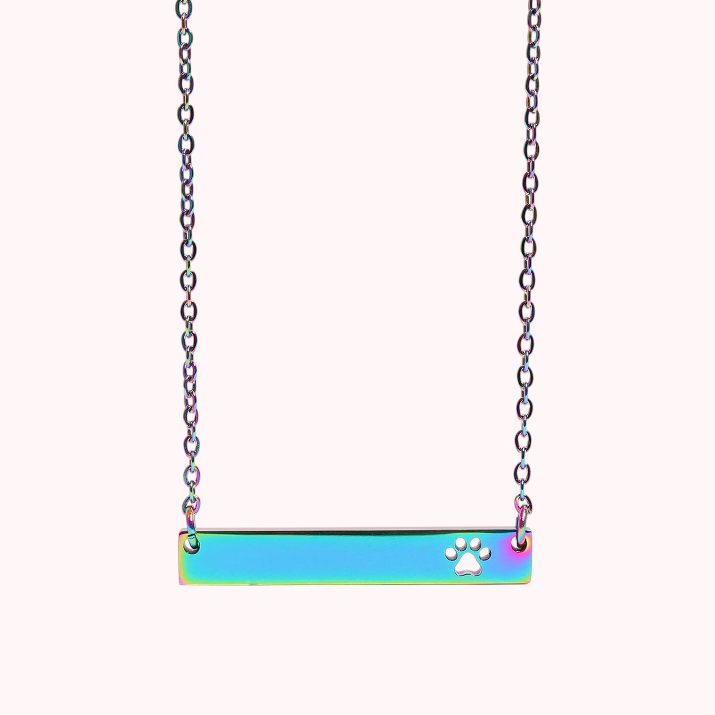 Paw Print Bar Necklace