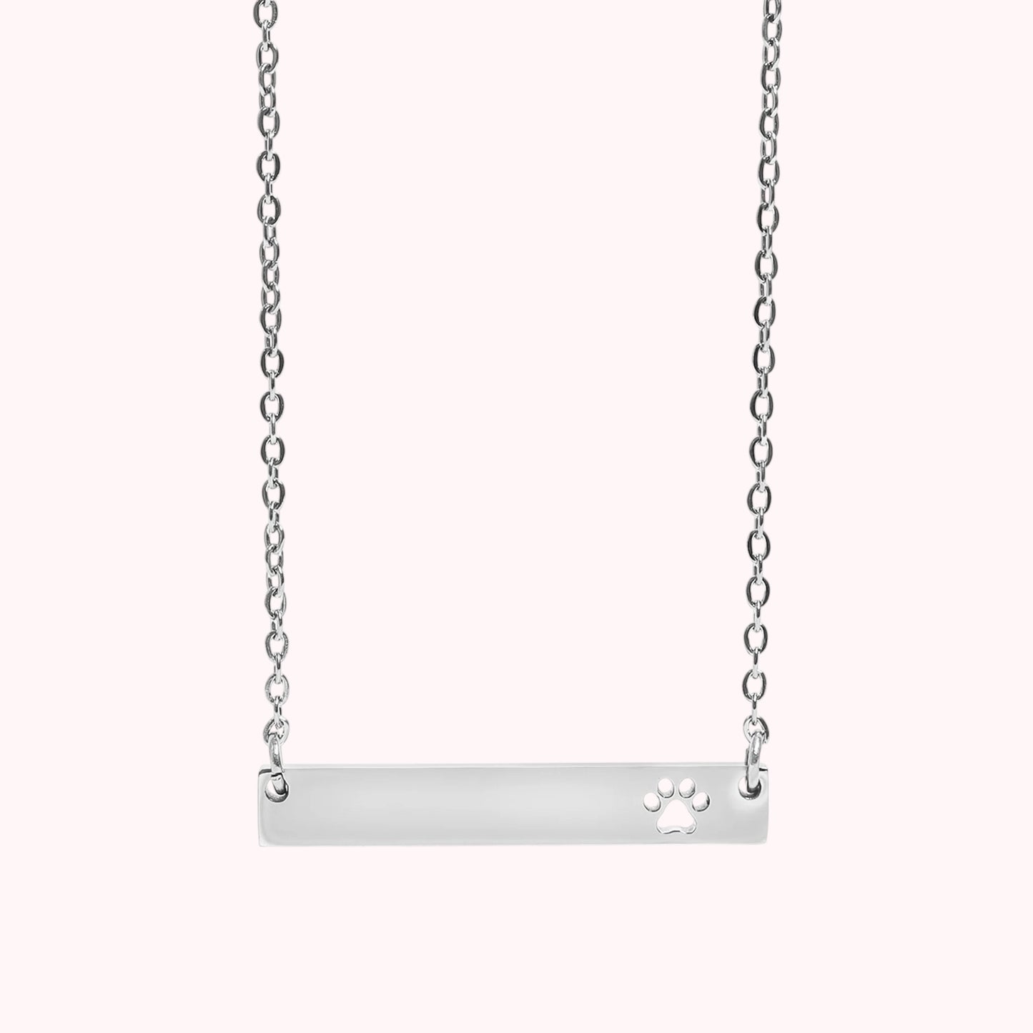 Paw Print Bar Necklace