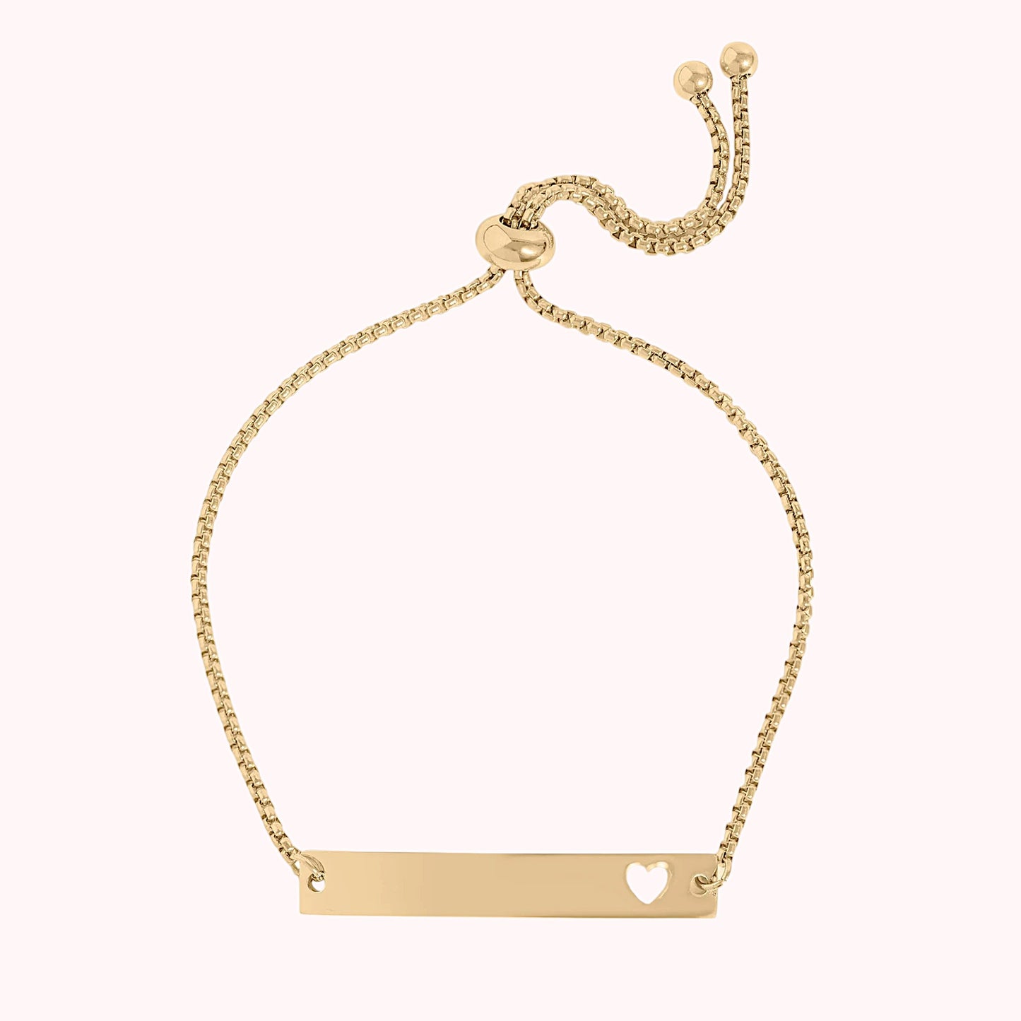 Adjustable Curved Heart Bracelet