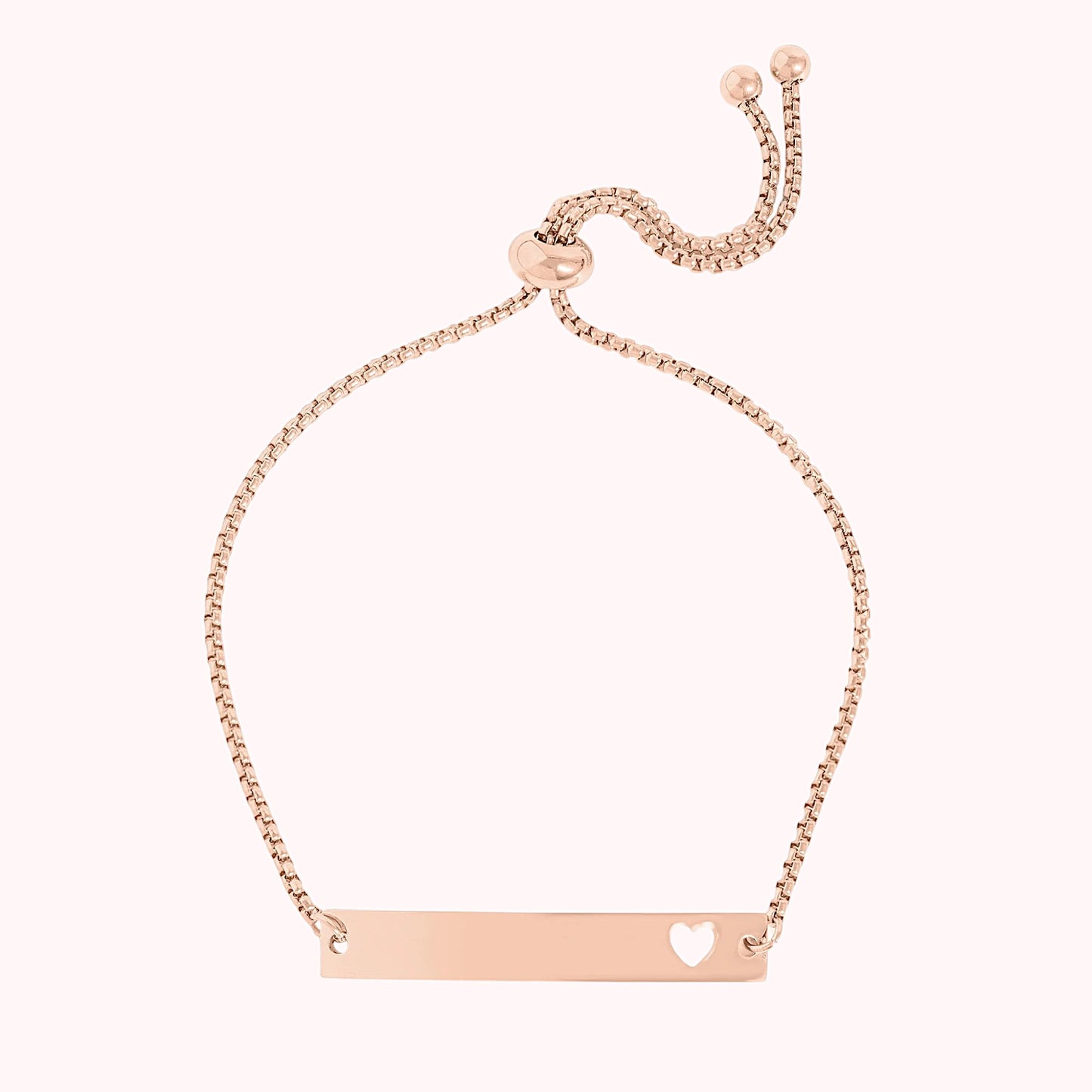 Adjustable Curved Heart Bracelet