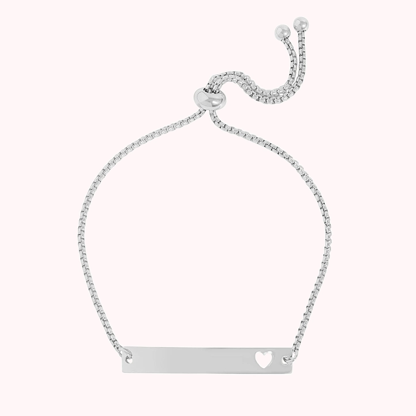 Adjustable Curved Heart Bracelet