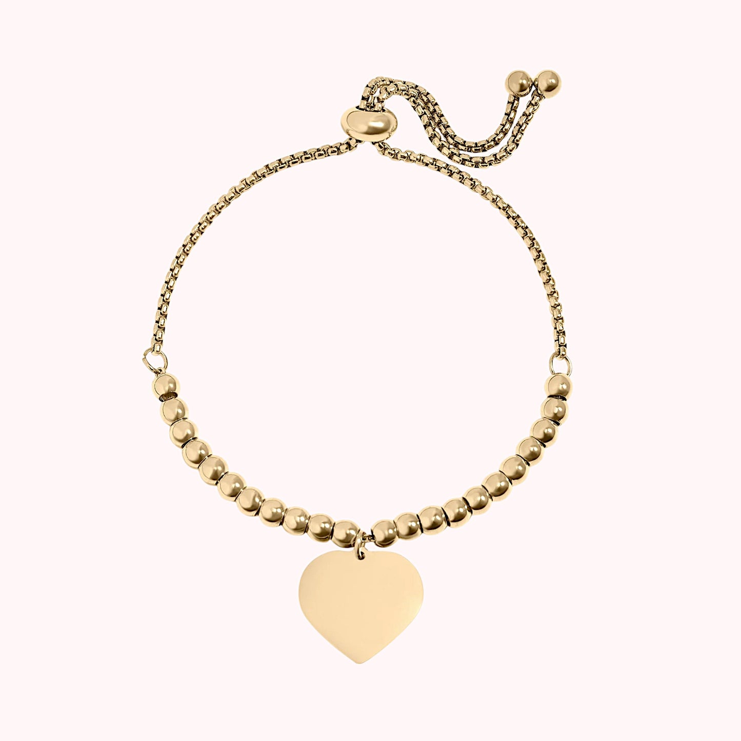 Adjustable Heart Beaded Bracelet