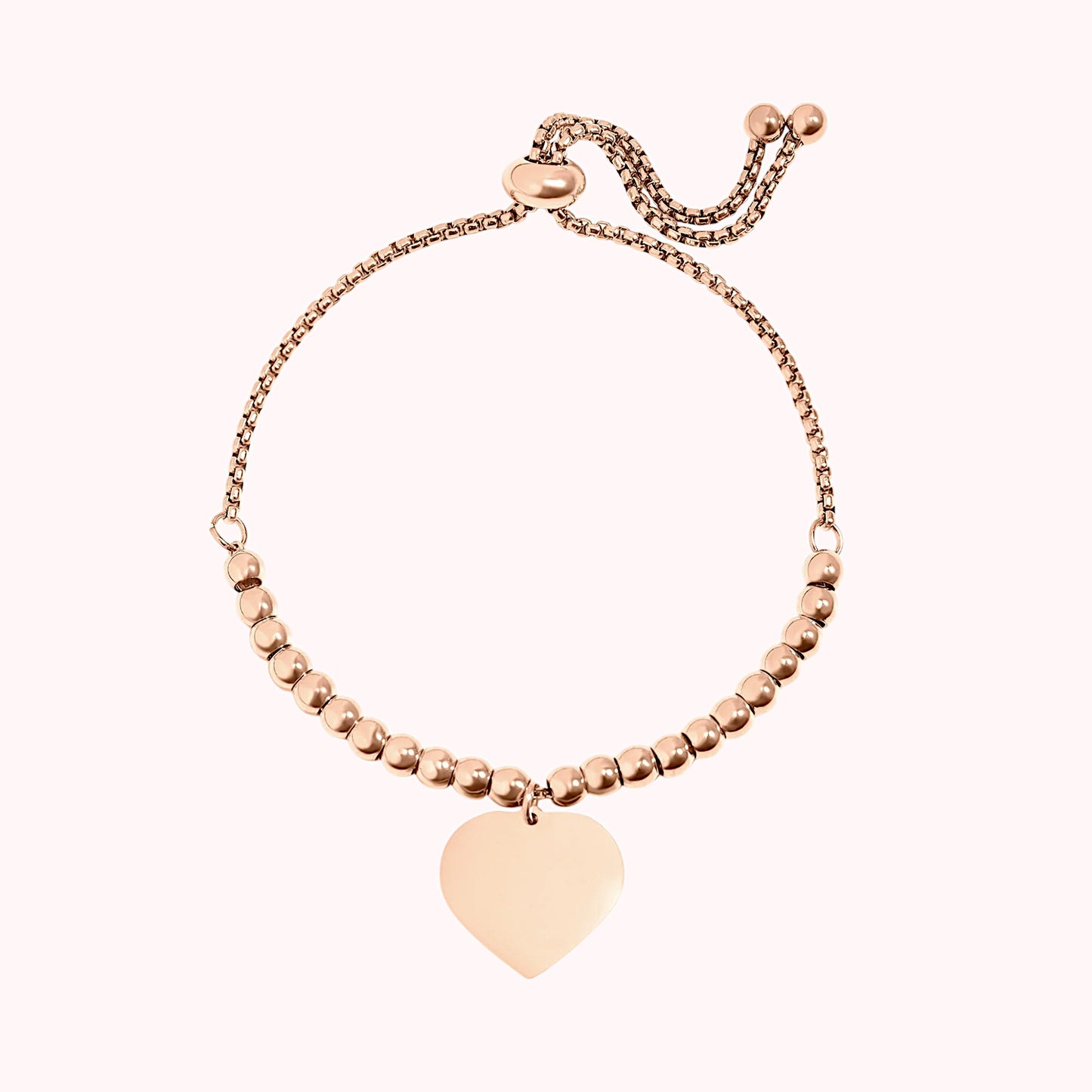 Adjustable Heart Beaded Bracelet