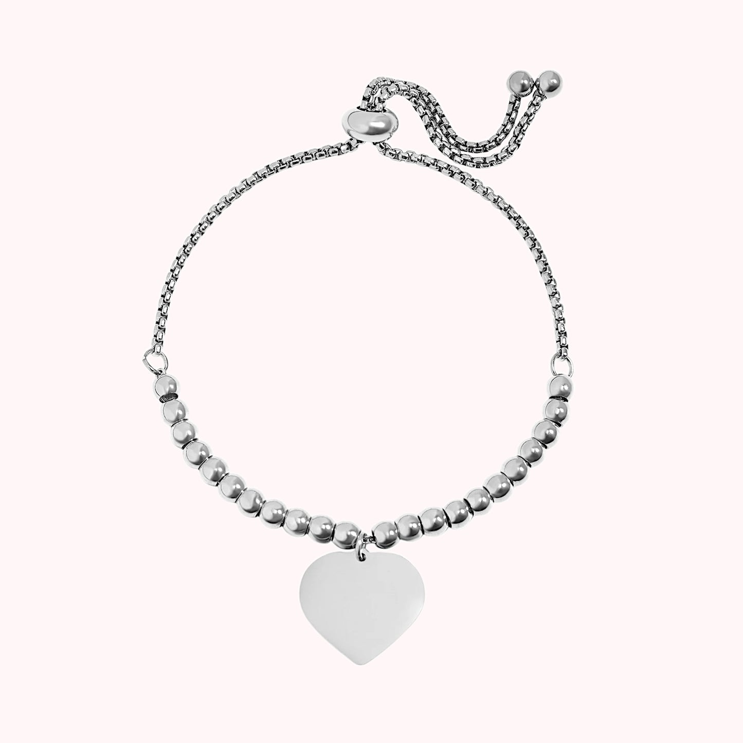 Adjustable Heart Beaded Bracelet