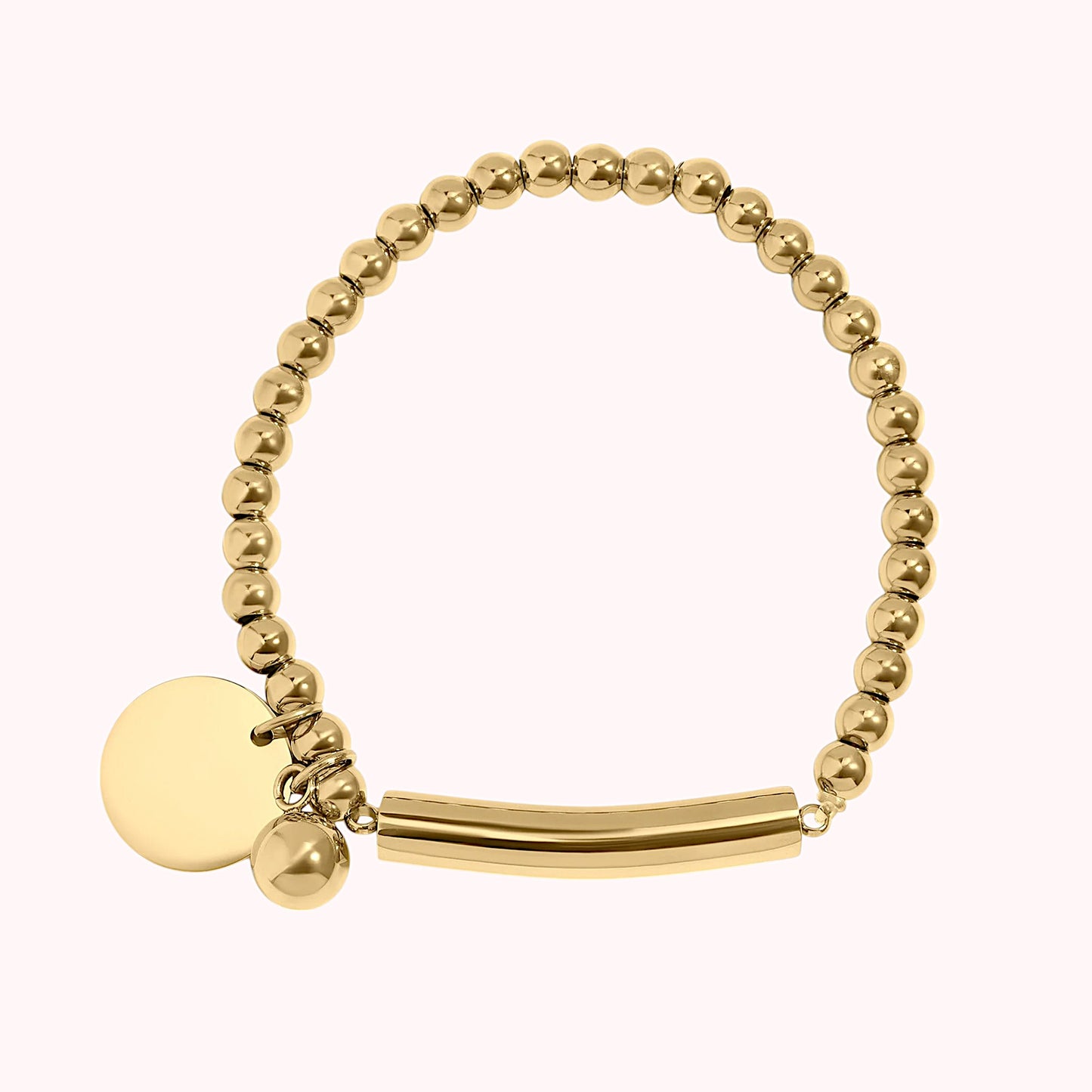 Beaded Stretch Bracelet w/ Charm