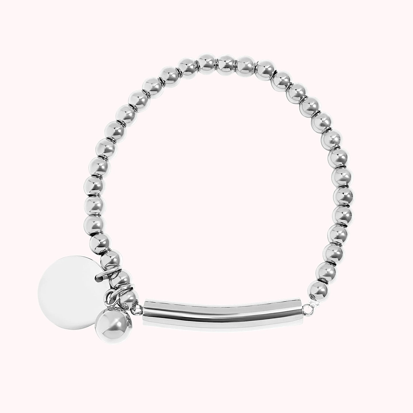 Beaded Stretch Bracelet w/ Charm