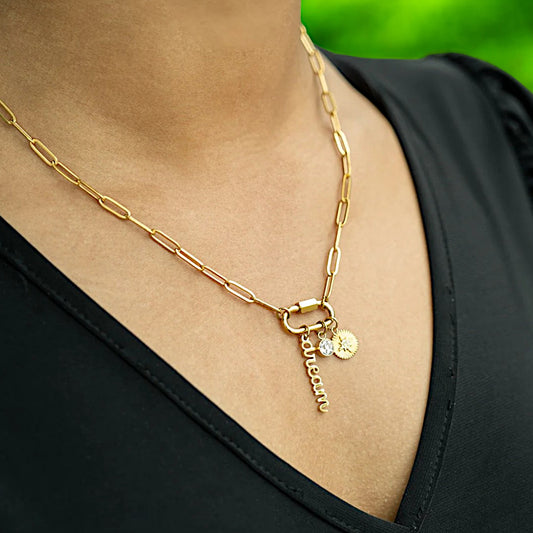 Carabiner Dream Paperclip Chain Necklace