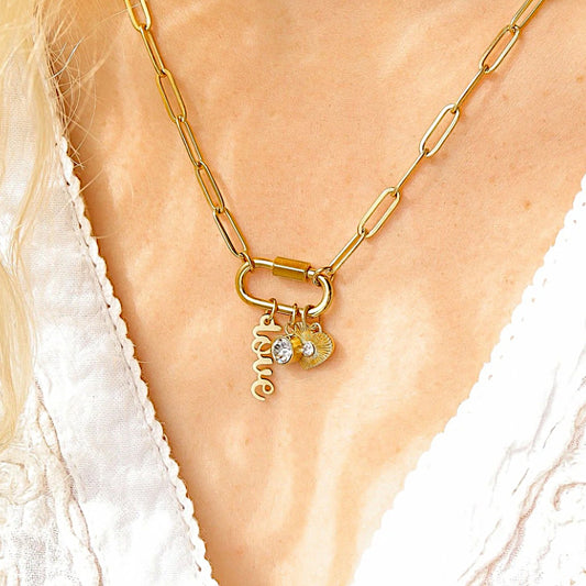 Carabiner Love Paperclip Necklace