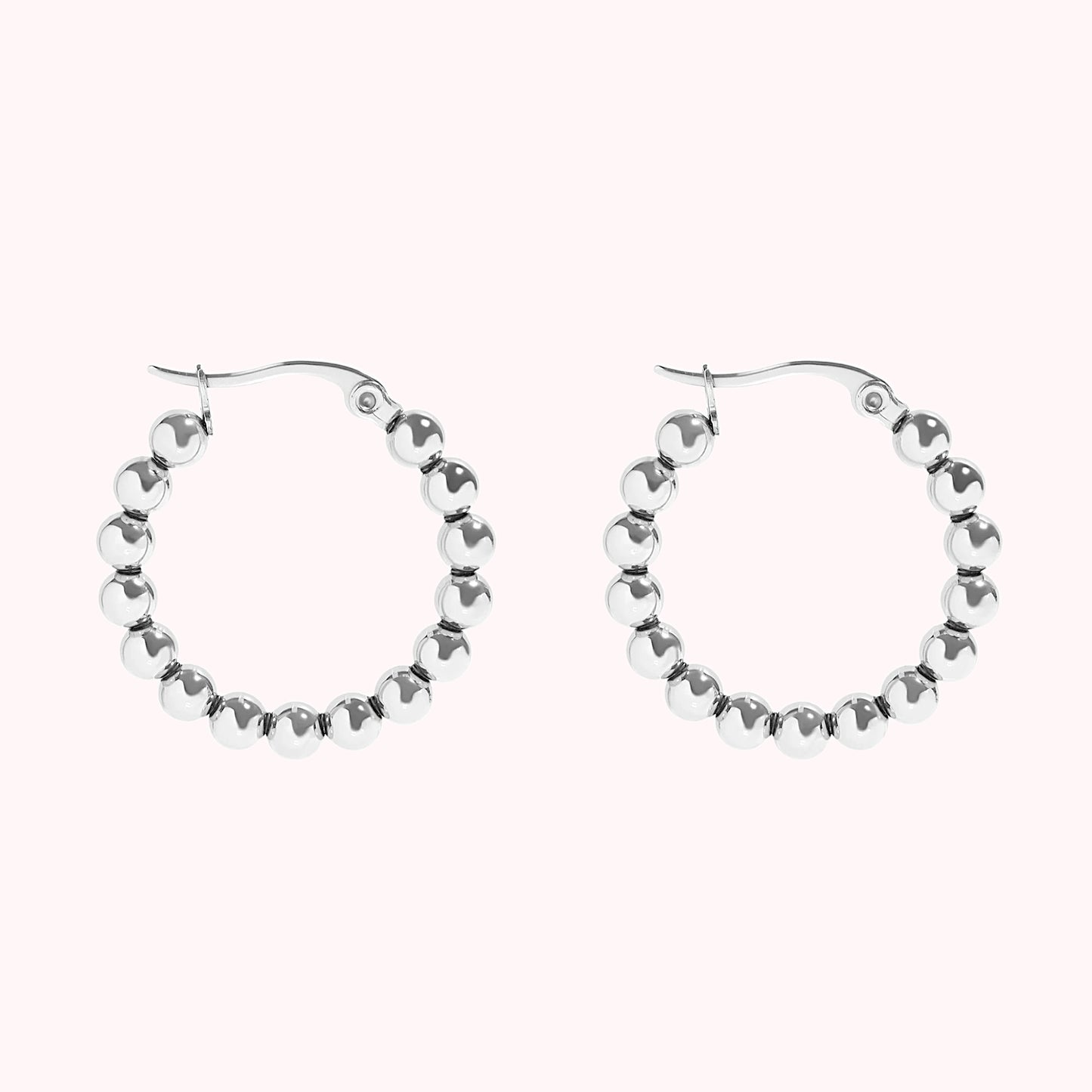 Ball Circle Hoop Earrings