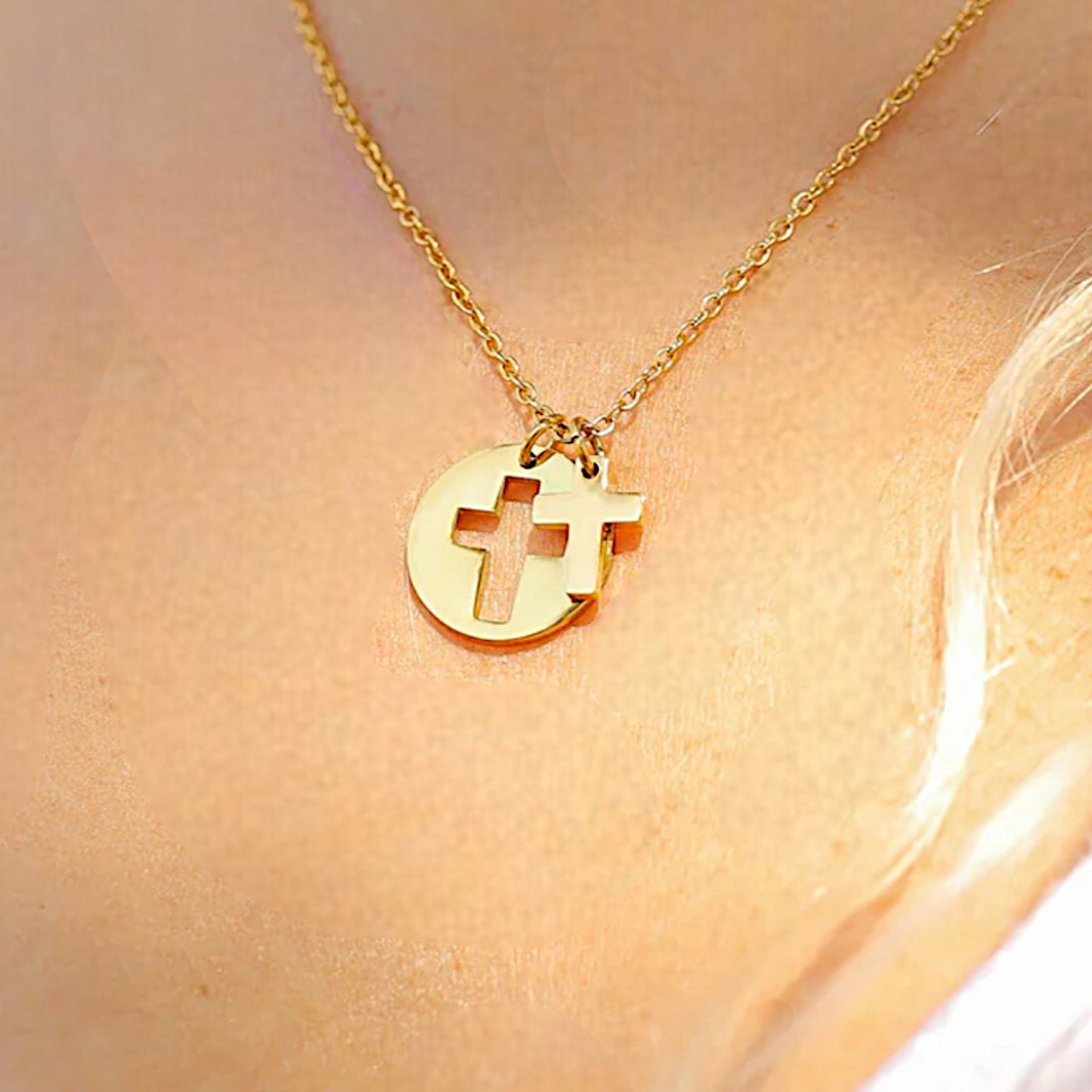 Cross Cutout Necklace