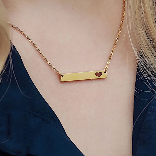 Heart Bar Necklace