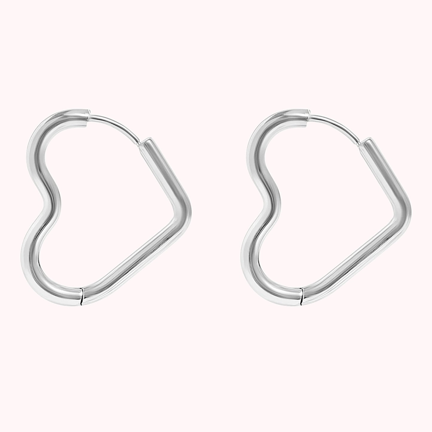 Hoop Heart Earrings