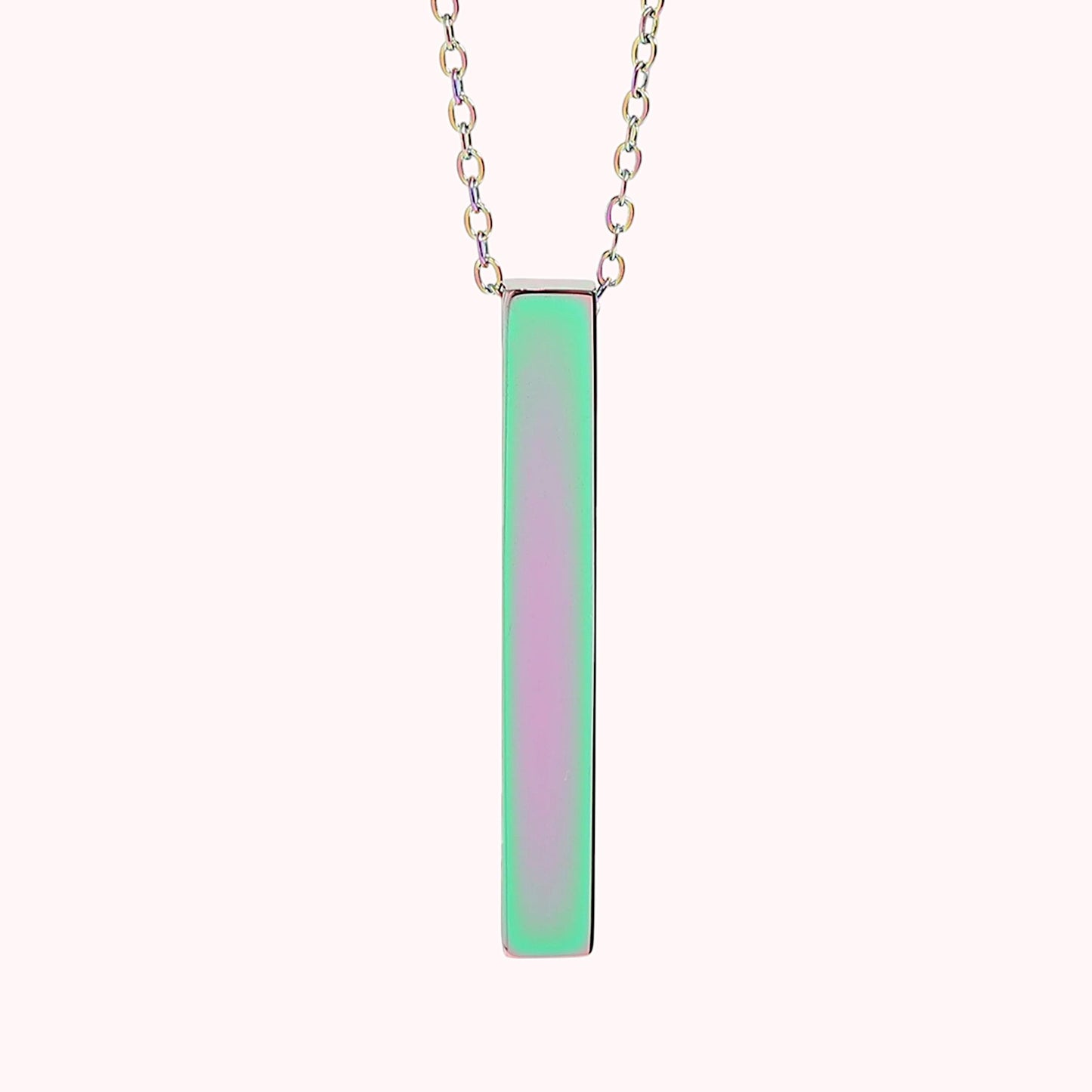 Large 4-Sided Vertical Bar Necklace