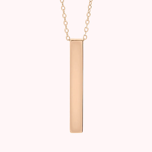 Large 4-Sided Vertical Bar Necklace
