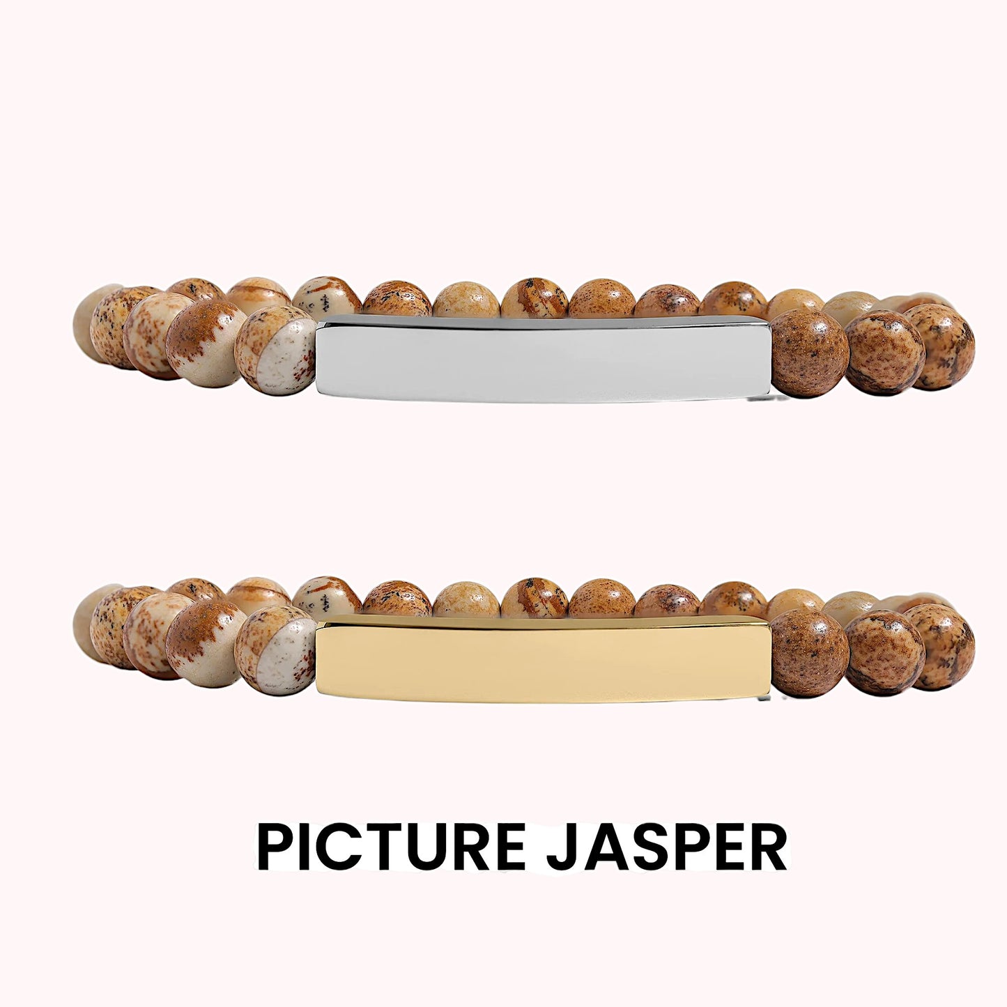 Semi-Precious Natural Stone Stretch Bracelet