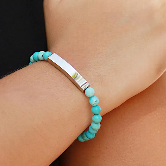 Semi-Precious Natural Stone Stretch Bracelet