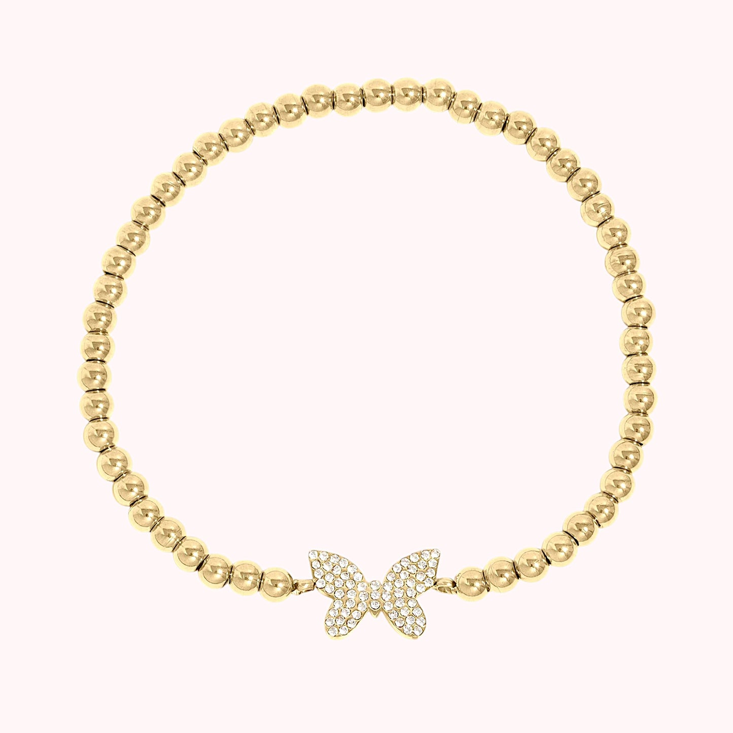 Stackable Butterfly Beaded Stretch Bracelet