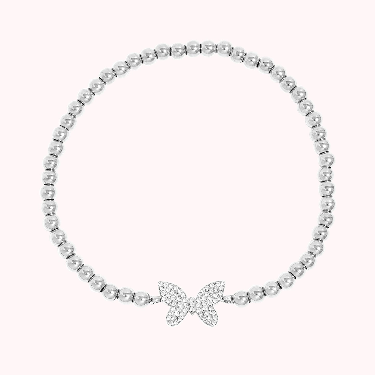 Stackable Butterfly Beaded Stretch Bracelet
