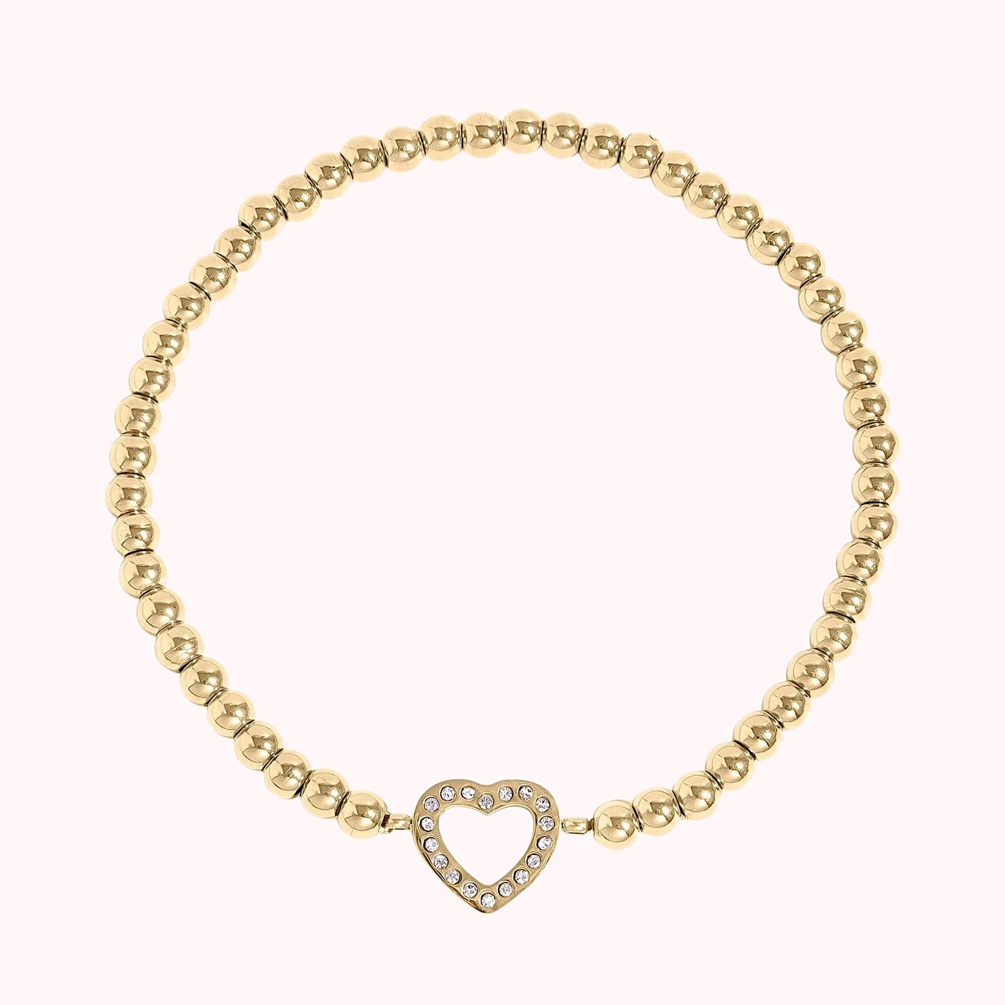 Stackable Heart Beaded Stretch Bracelet
