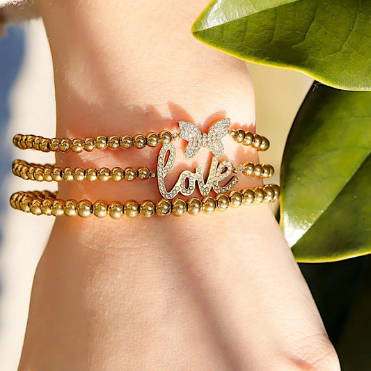 Stackable Love Beaded Stretch Bracelet