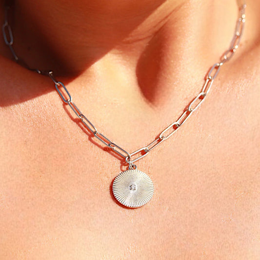 Sunlit Radiance Paperclip Chain Necklace
