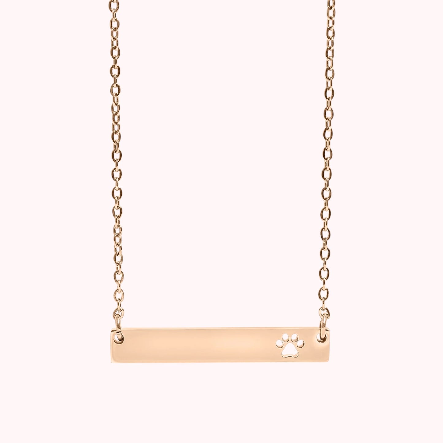 Paw Print Bar Necklace