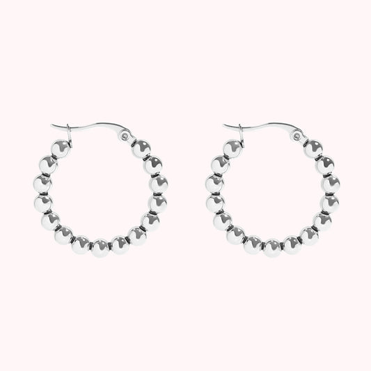 Ball Circle Hoop Earrings