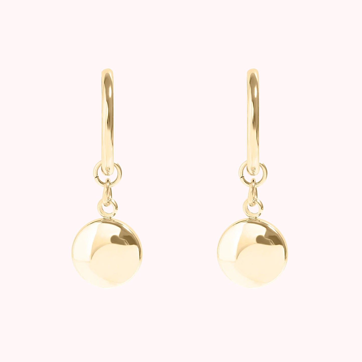 Circle Coin Pendant Earrings