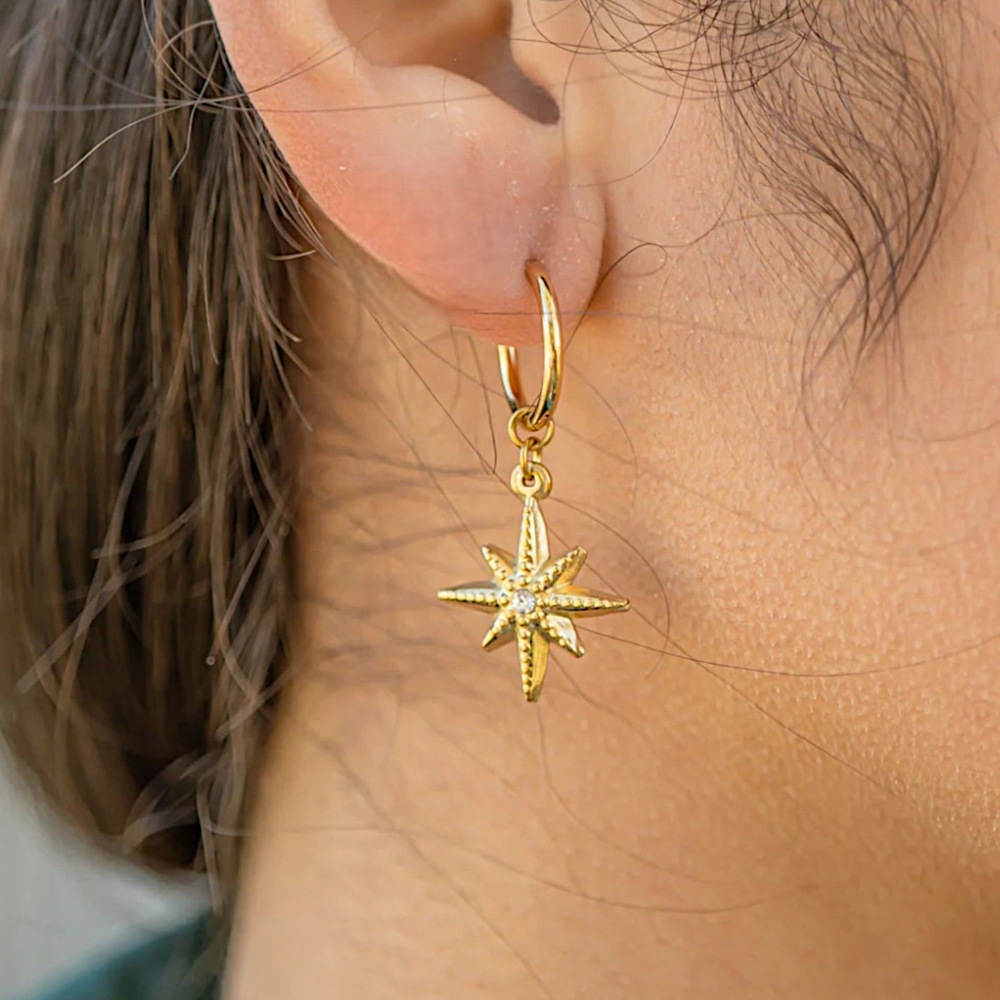 Compass Charm Earrings